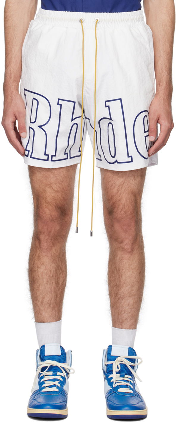 Shorts Rhude Drawstring Shorts Hvid | RHPS24SH05005302