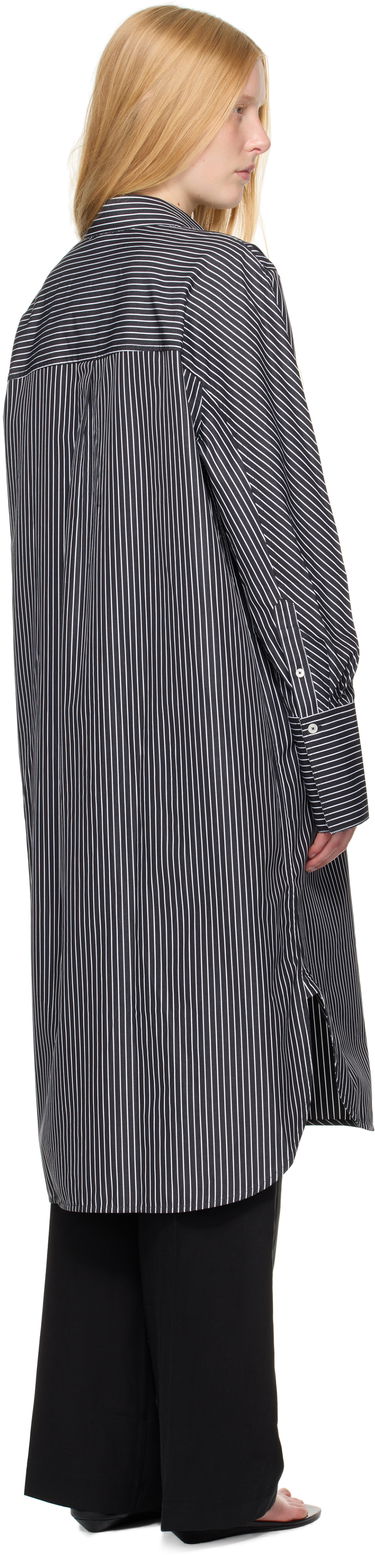 Kjole TOTEME TOTEME Striped Shirt Dress Sort | 253-WRD0201-FB0436, 2