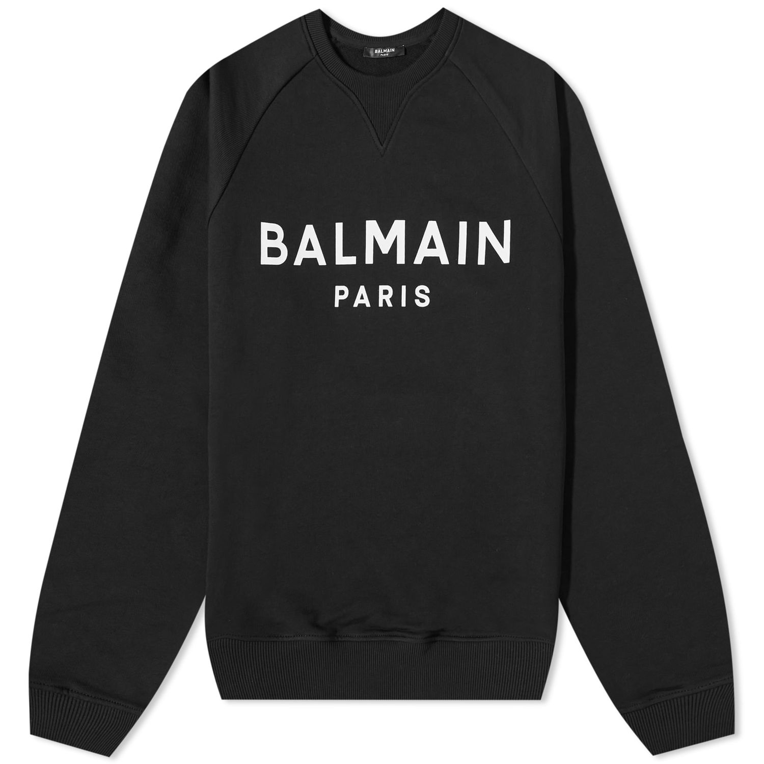 Sweatshirt Balmain Paris Logo Crew Sweat Sort | BH1JQ005BB65-EAB, 0