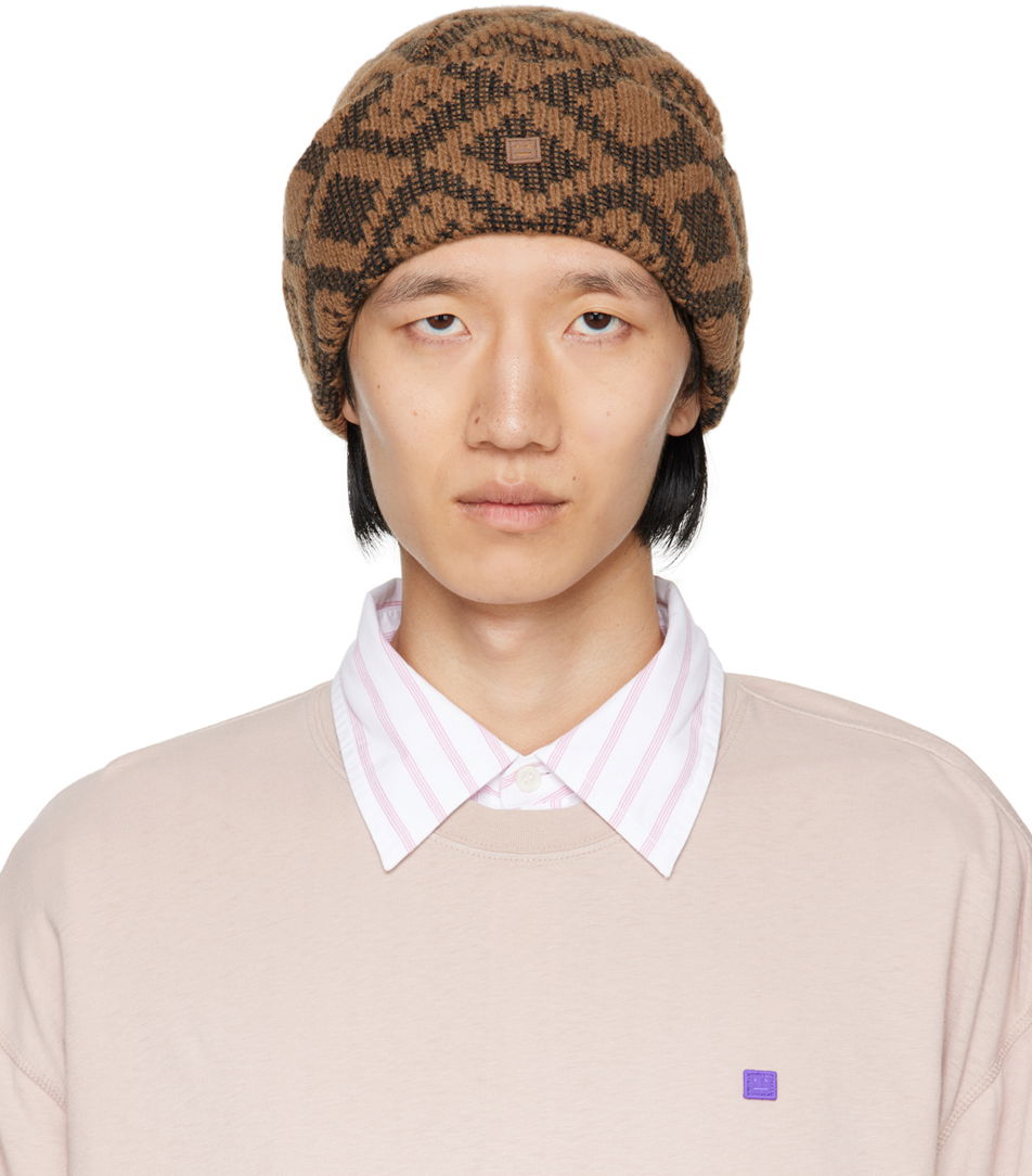 Beanie Acne Studios Tiles Beanie Brun | C40287-, 0