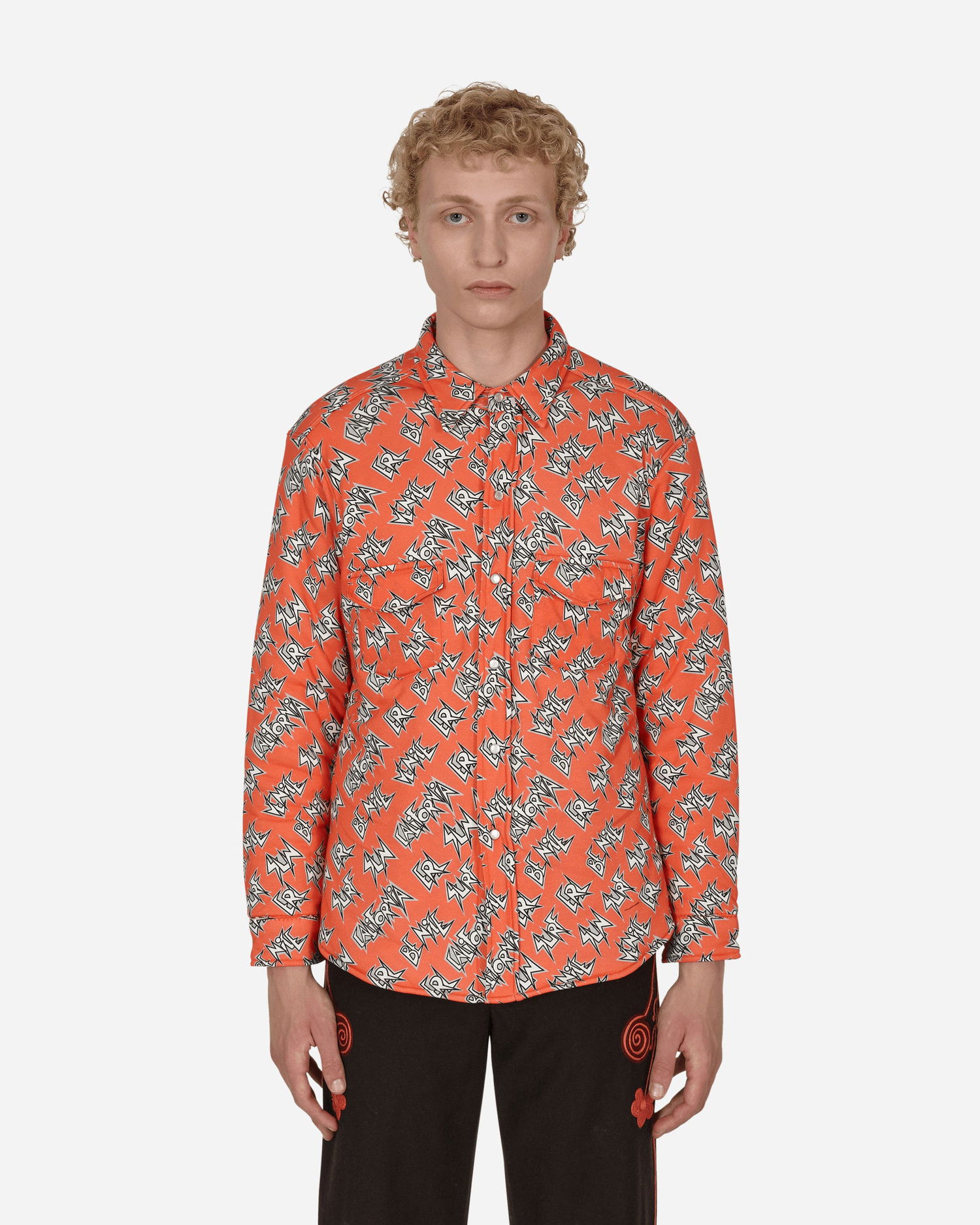Skjorte ERL Padded Cotton Overshirt Orange | ERL04B009 1, 1