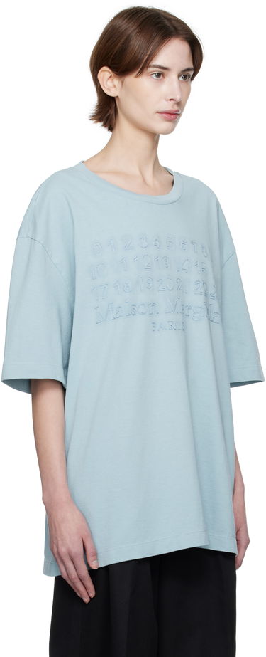 T-shirt Maison Margiela Maison Margiela Embroidered Logo T-Shirt Hvid | S50GC0705 S24567, 4