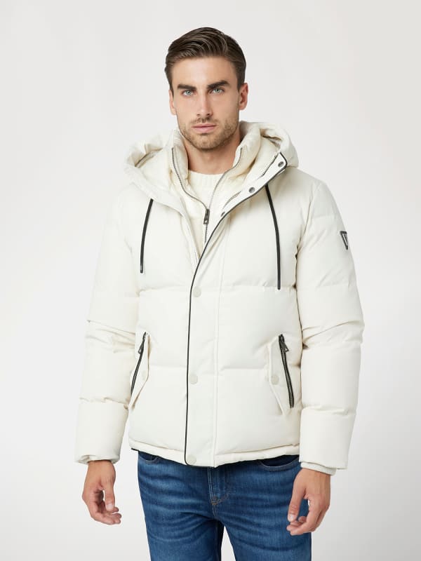 Puffer jakke GUESS Down Puffer Jacket Hvid | M4BL43WGJR2, 0