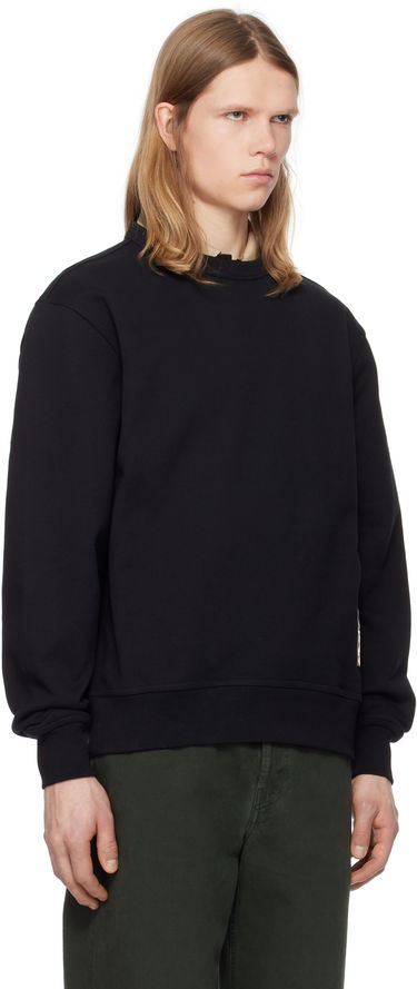 Sweater Burberry Burberry Check Label Cotton Sweatshirt Sort | 8101889, 1