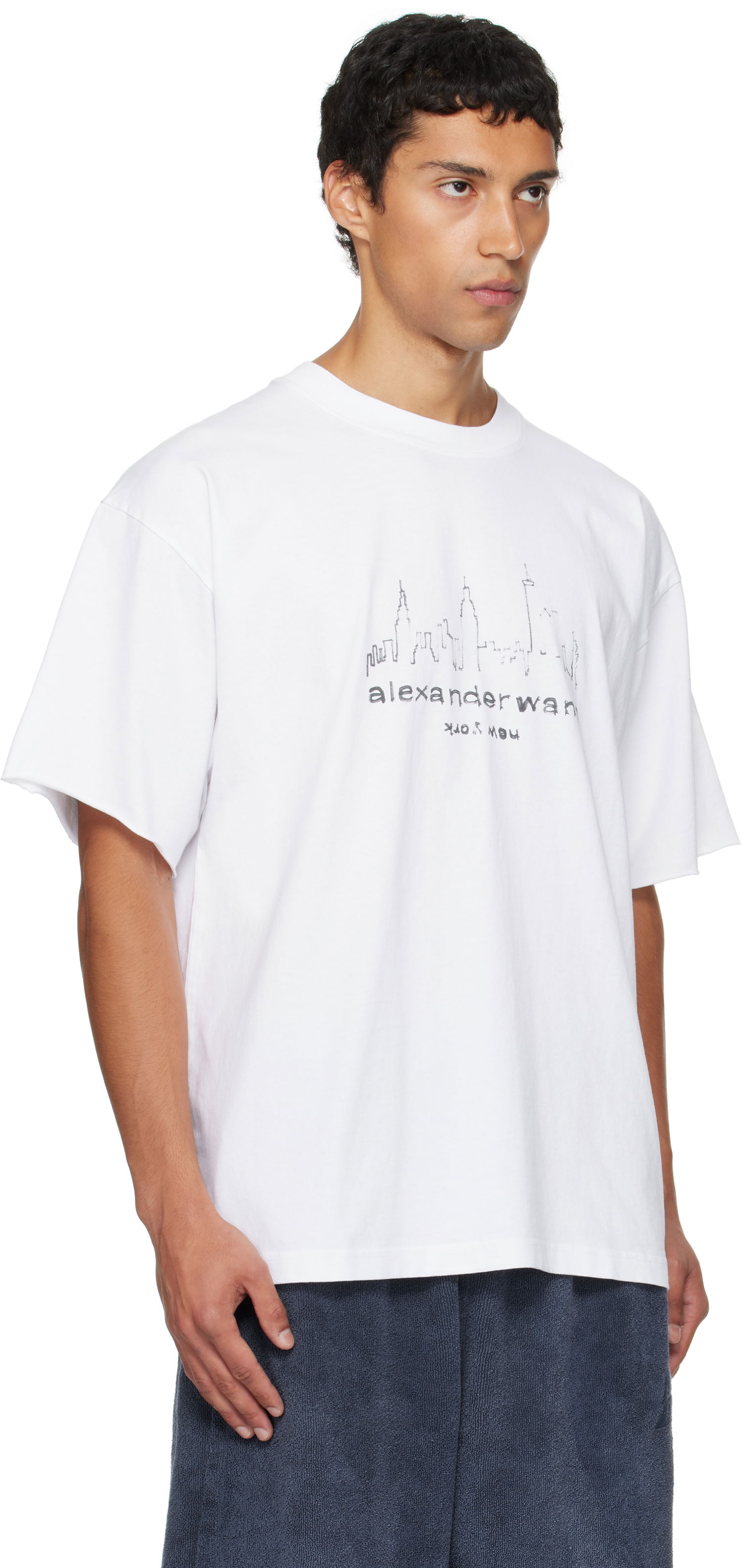 T-shirt Alexander Wang Alexander Wang Graphic Short Sleeve T-Shirt Hvid | UCC3251842, 1