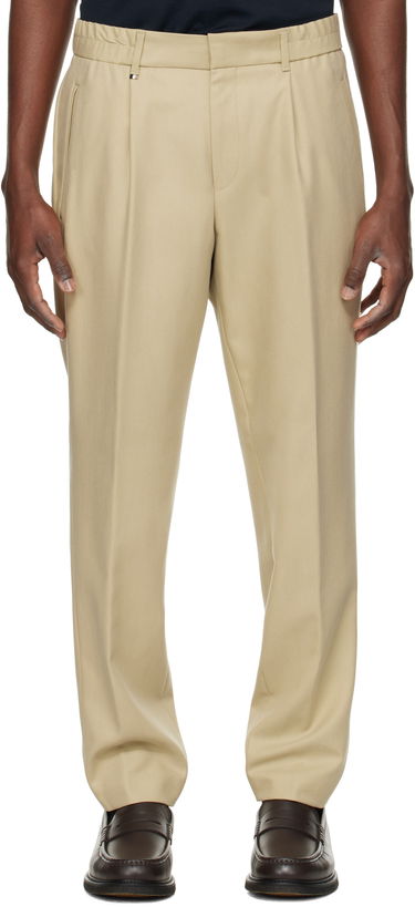 Bukser BOSS BOSS Pleated Trousers Beige | 50534995, 0