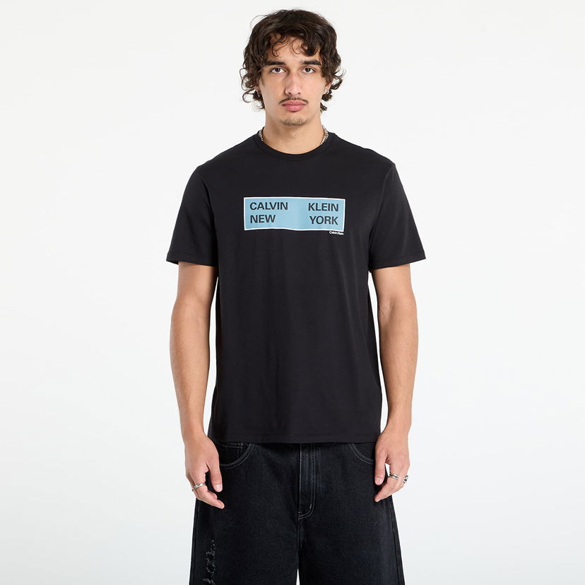 T-shirt CALVIN KLEIN Calvin Klein Jeans SS CK NY Box Graphic Tee Sort | LV04RD816G UB1
