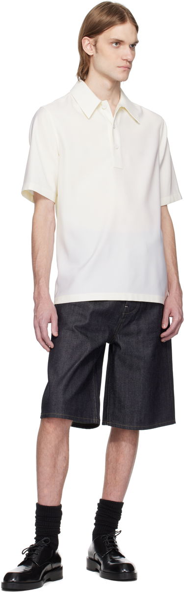 Polo skjorte Jil Sander Jil Sander Virgin Wool Polo Hvid | J21DL0223_J40224, 3