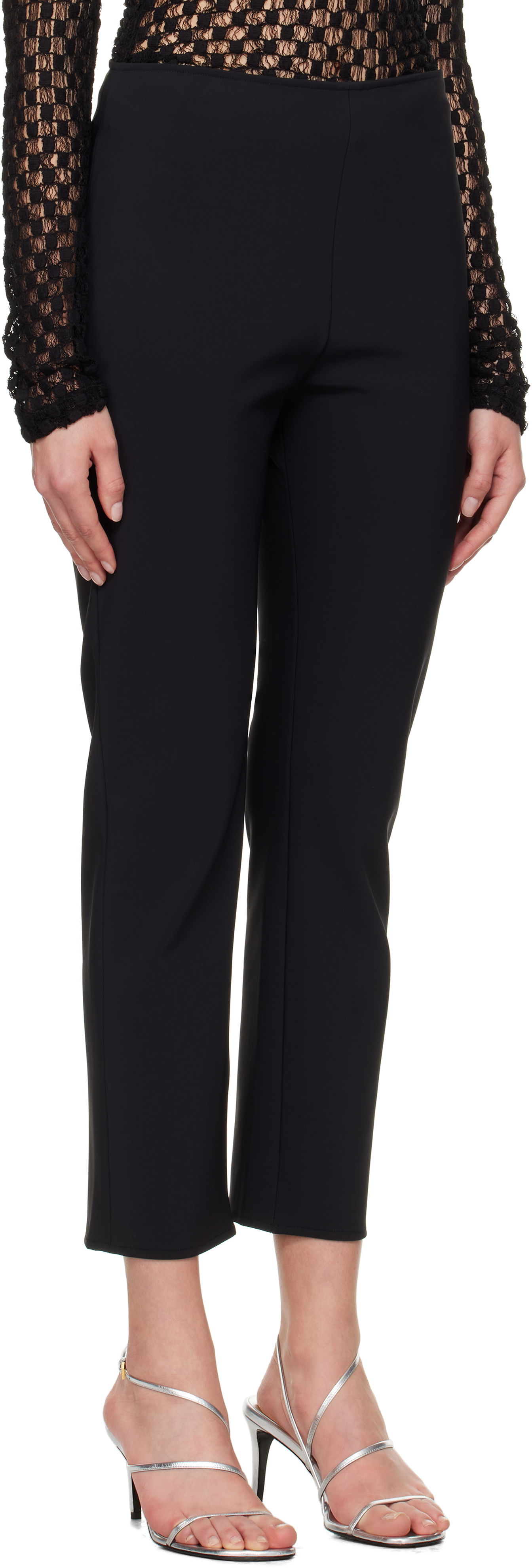 Bukser Róhe Róhe Cigarette Scuba Trousers Sort | 414-30-166, 1