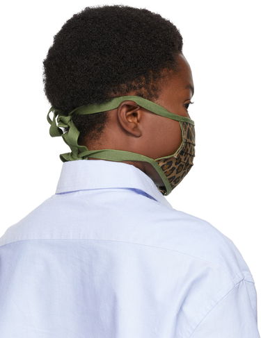 Tørklæde R13 R13 Leopard Print Pleated Face Mask Brun | R13AMSK2-4, 2