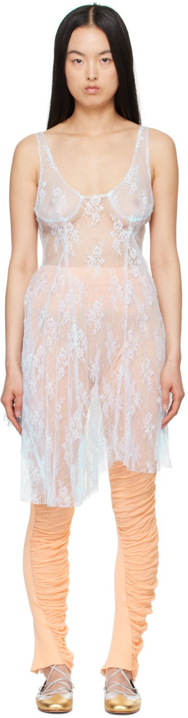 Kjole Collina Strada Collina Strada Pamela Lace Minidress Blå | XX4028