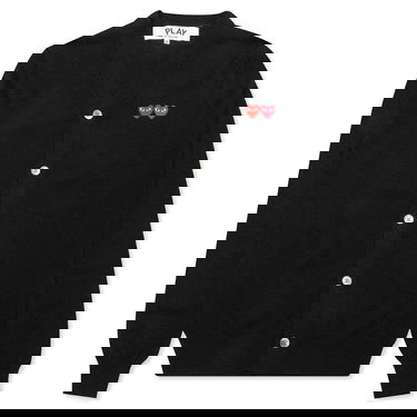 Sweater Comme des Garçons Play Double Heart Cardigan Sort | AZ-N058-051-1, 0