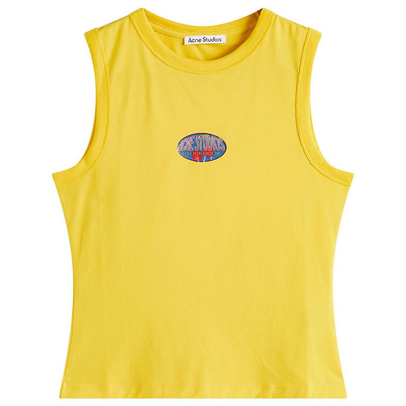 T-shirt Acne Studios Sleeveless T-Shirt, Size Large Gul | AL0471-AXK