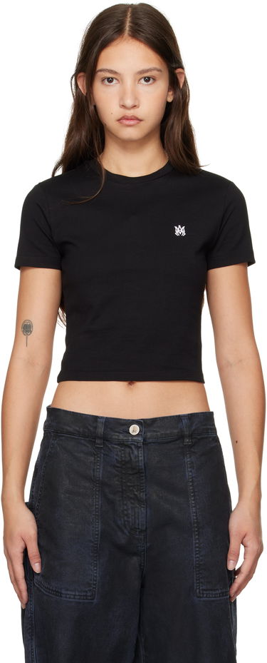 Crop top AMIRI 'MA' Embroidered Baby Tee Sort | AWJYTE1020, 0