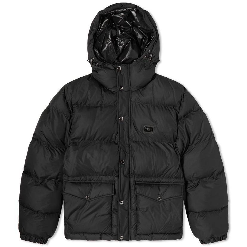 Puffer jakke Dolce & Gabbana Plate Covertible Down Jacket Gilet Black Sort | G9AOKTGG781-N0000