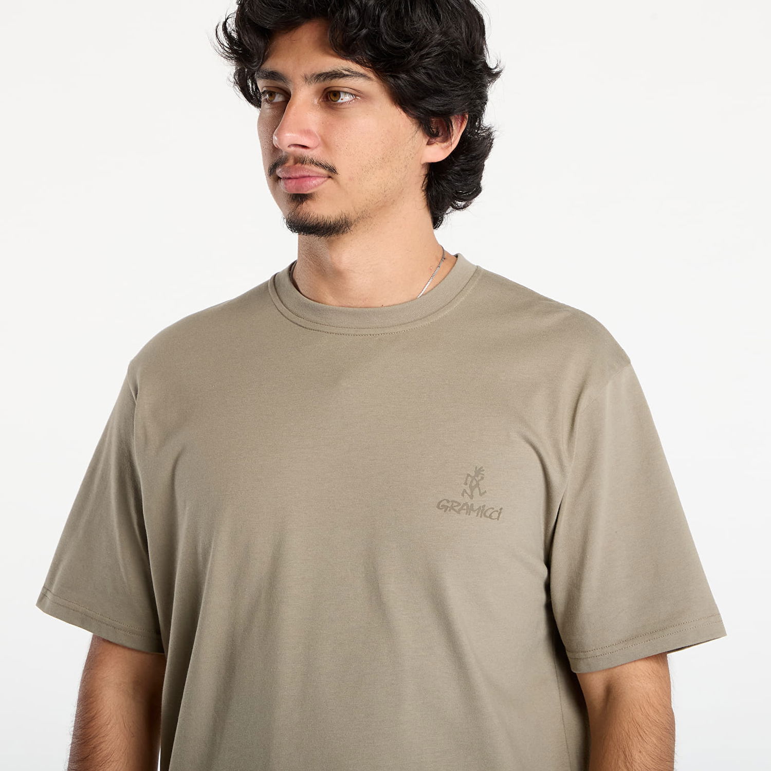 T-shirt GRAMICCI Gramicci One Point Logo T-Shirt Grøn | G4SU-T096 KHAKI, 1