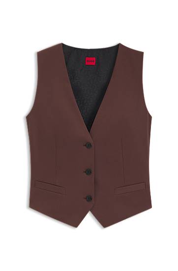 Vest BOSS Stretch Waistcoat Brun | 50545278