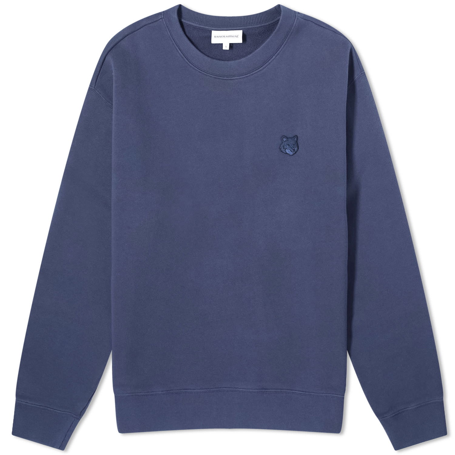 Sweater MAISON KITSUNÉ Patch Comfort Crew Sweat Mørkeblå | MM00316KM0307-P476, 0