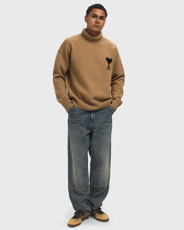 Sweater AMI Funnel Neck Sweater Brun | UKS839.018-288, 2