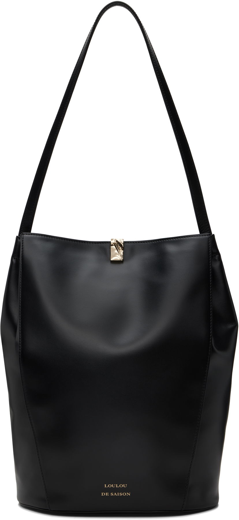 Håndtaske Loulou de Saison Loulou de Saison Daya Leather Bucket Bag Sort | DAYA