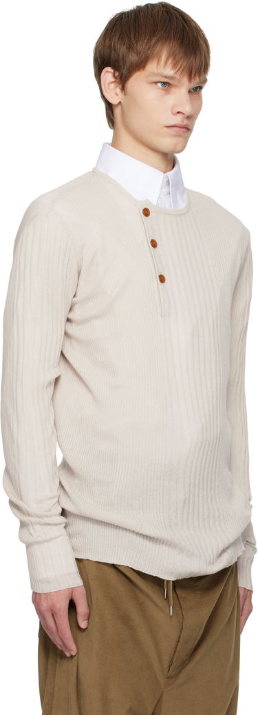 Sweater Vivienne Westwood Vivienne Westwood Tegan Henley Knit Top Beige | 2701002N-Y003M-, 1