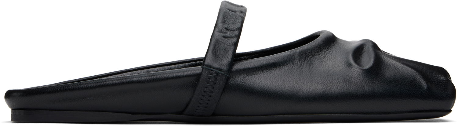 Tøj Marni Marni Nappa Leather Sabot Slippers Sort | SBMS010400 P3628, 0