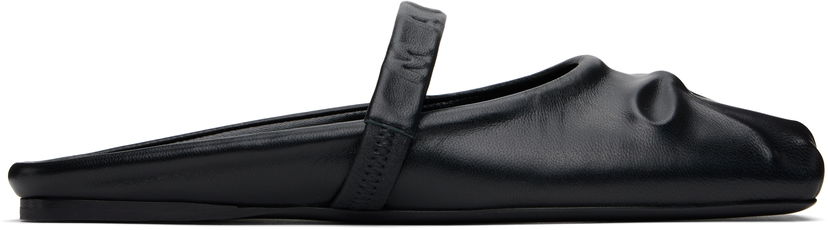 Tøj Marni Marni Nappa Leather Sabot Slippers Sort | SBMS010400 P3628
