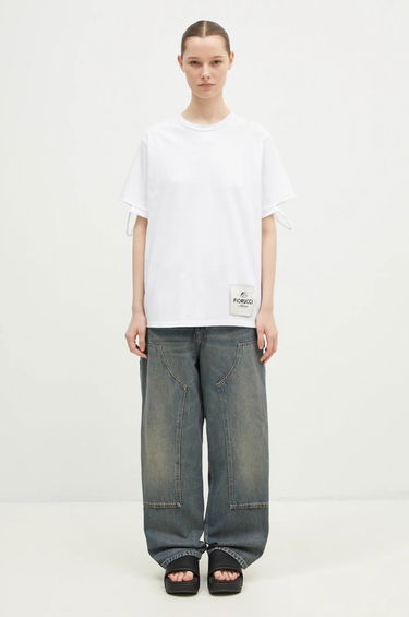 T-shirt Fiorucci Distressed Tie-Sleeve Graphic T-Shirt Hvid | M01FMTSH101CJ01WH06, 4