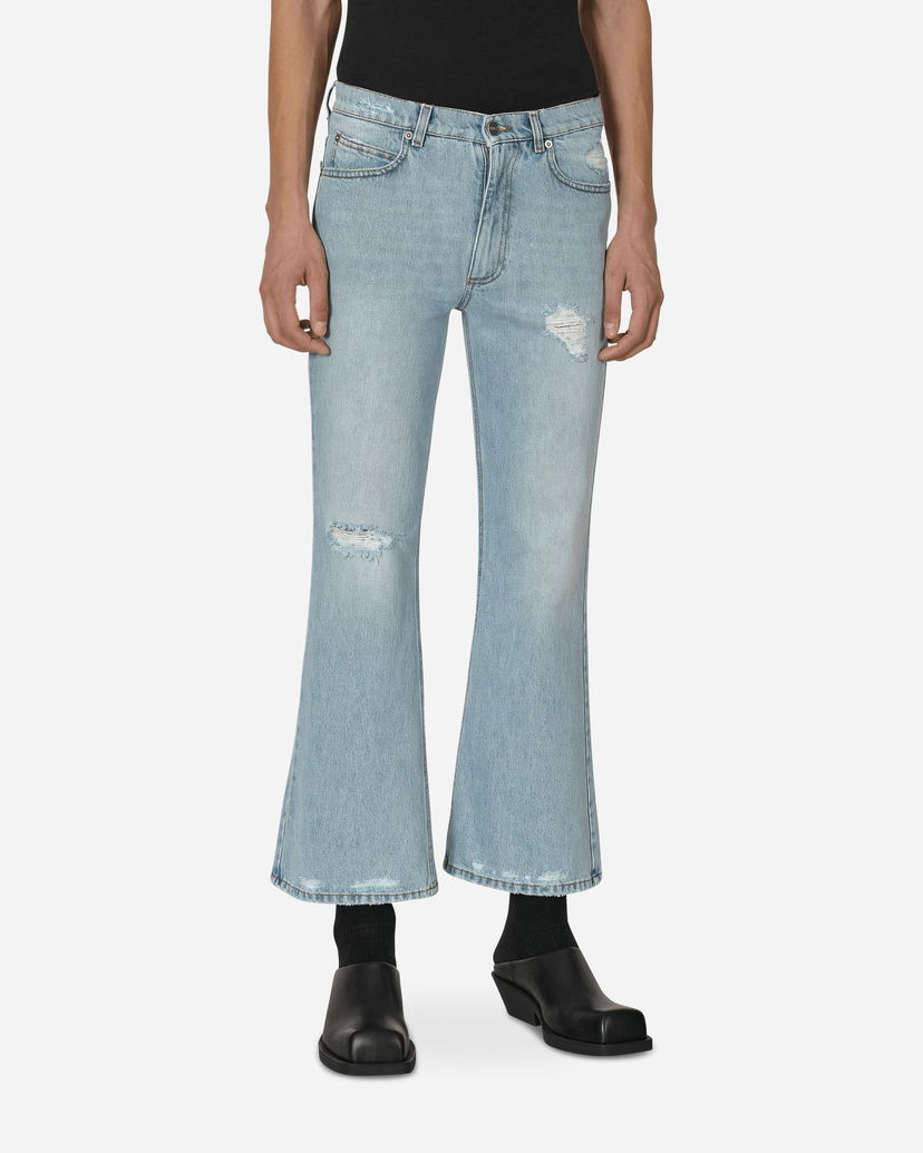 Jeans ERL Distressed Flare Denim Pants Blå | ERL05P003 1