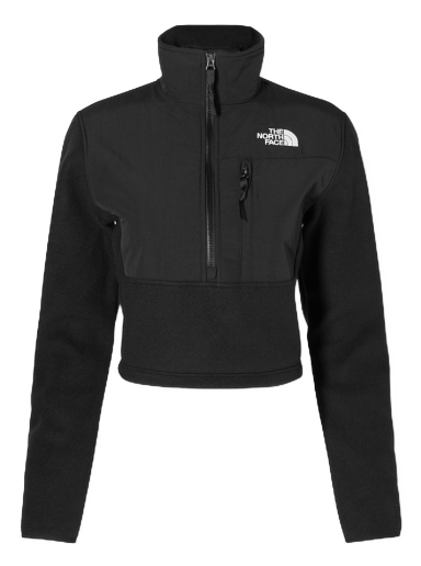 Vindjakke The North Face Denali Fleece Cropped Jacket Sort | NF0A7WXYJK3