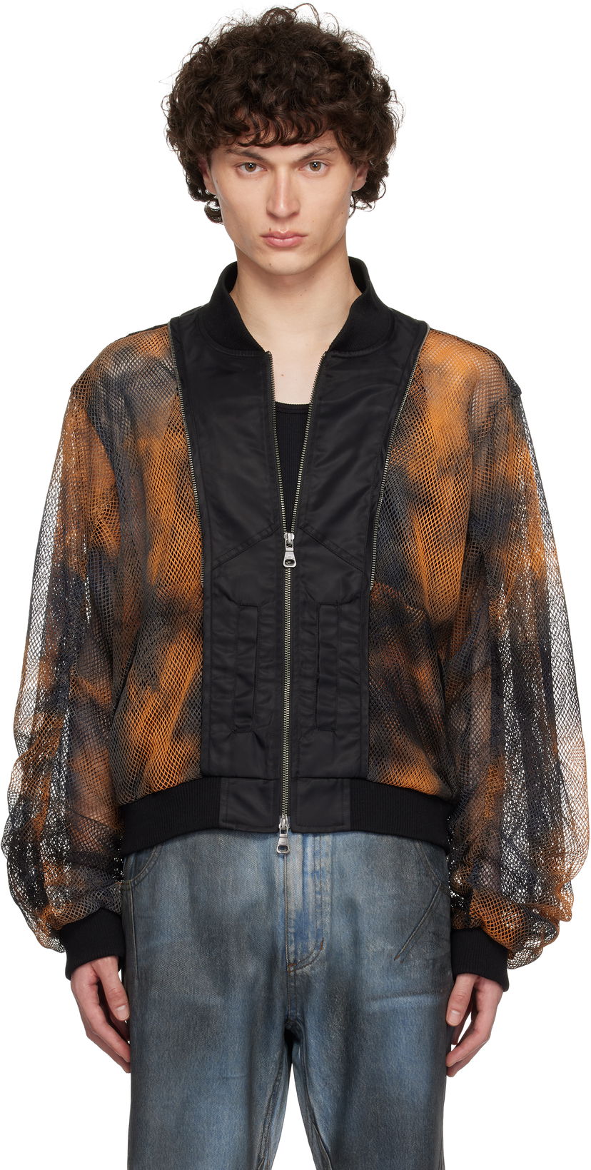 Bomberjakke Andersson Bell Andersson Bell Double Layer Mesh Bomber Jacket Sort | awa701u