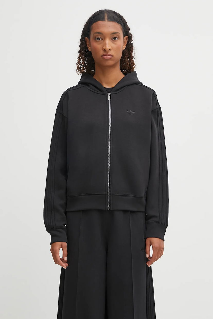 Sweatshirt adidas Originals adidas Originals Spacer 3S Full-Zip Hoodie Sort | JY2619