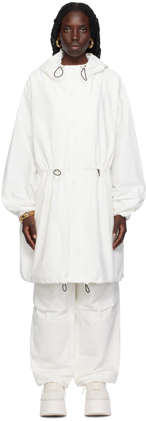 Parka Marc Jacobs Marc Jacobs 'The Balloon' Hooded Parka Hvid | 2P3RJC001W02