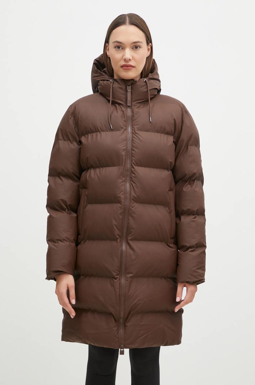 Puffer jakke Rains Longer Puffer Jacket Brun | 15130.23, 0