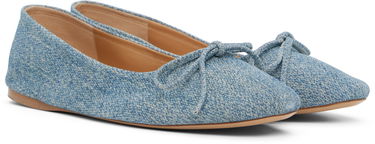 Tøj JW Anderson JW Anderson Calf Suede Print Ballerina Flats Blå | BL0031-LA0238, 3