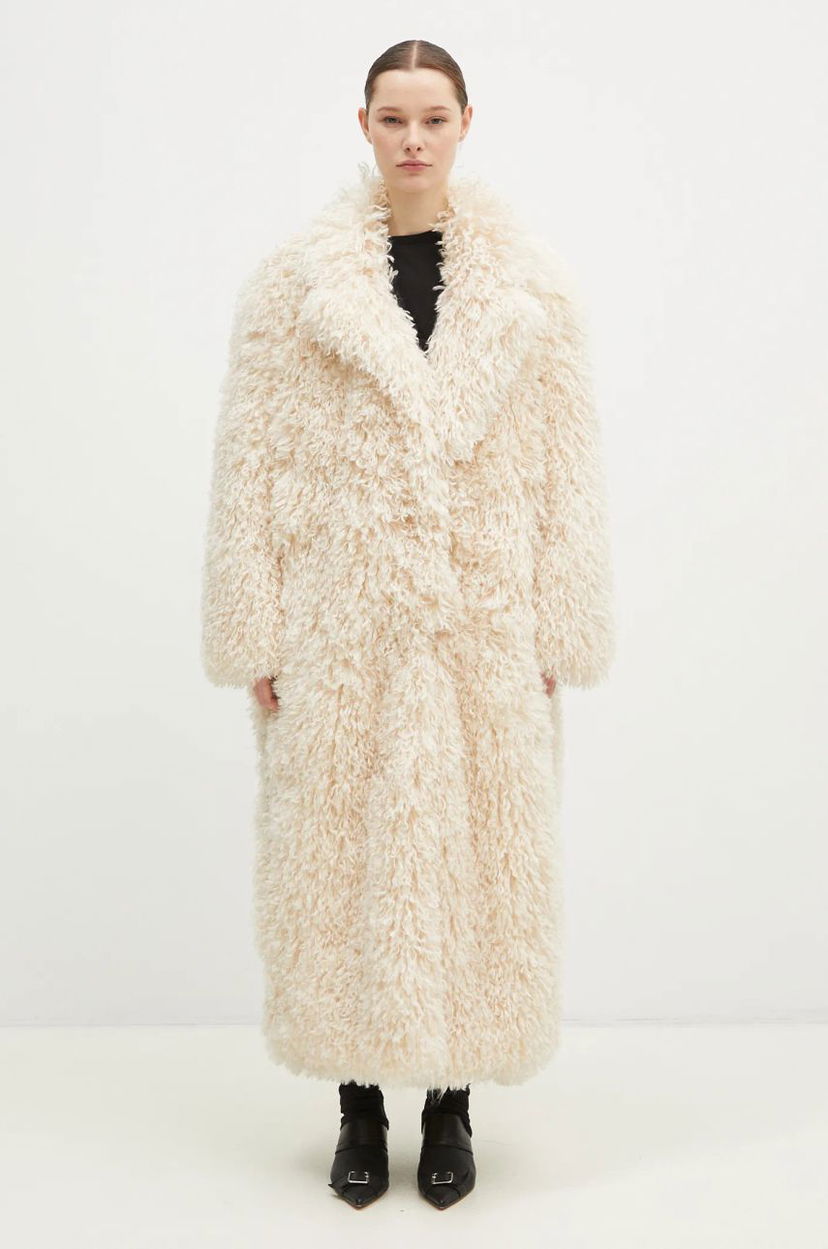 Frakker Fiorucci Women's Long Faux Fur Coat Hvid | U01FMOCO243FF02WH02