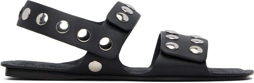 Smykker Khaite Khaite Boden Studded Leather Sandals Sort | F3086-930
