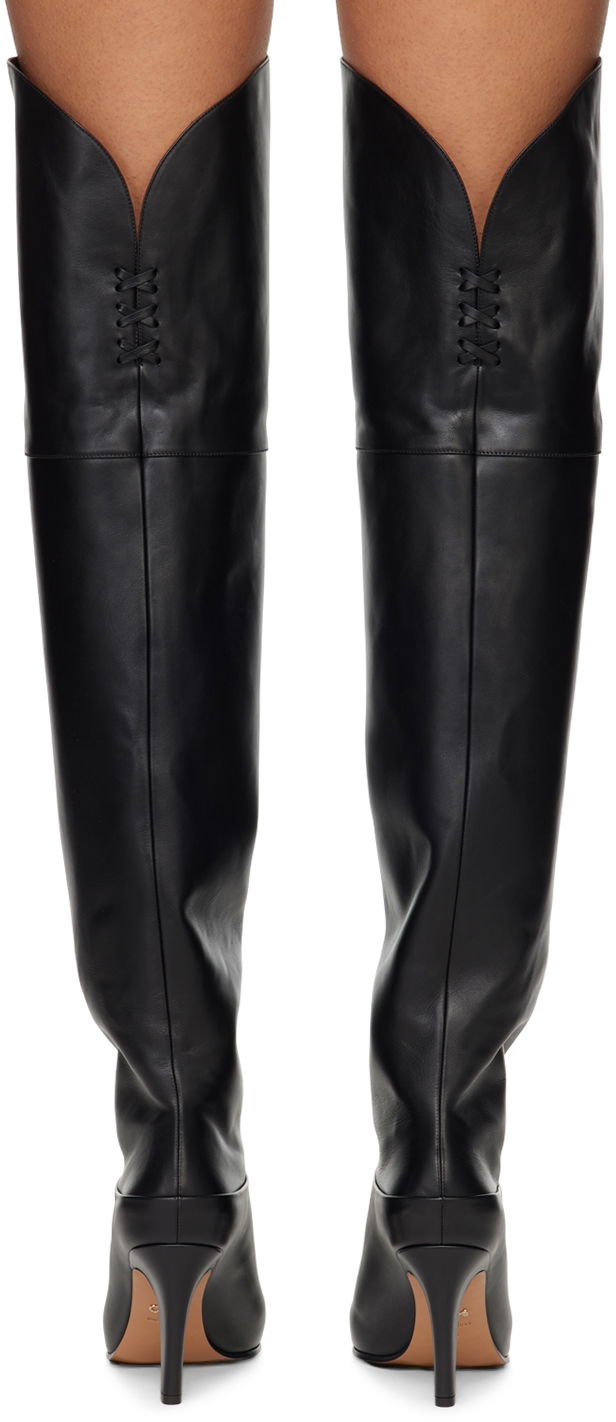 Sokker CHLOÉ Chloé Eve Thigh-High Leather Boots Sort | CHC24A03PMF, 1