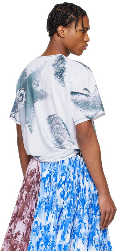 T-shirt Chopova Lowena Chopova Lowena Zoom Spur Oversized Graphic T-Shirt Hvid | 2303, 2
