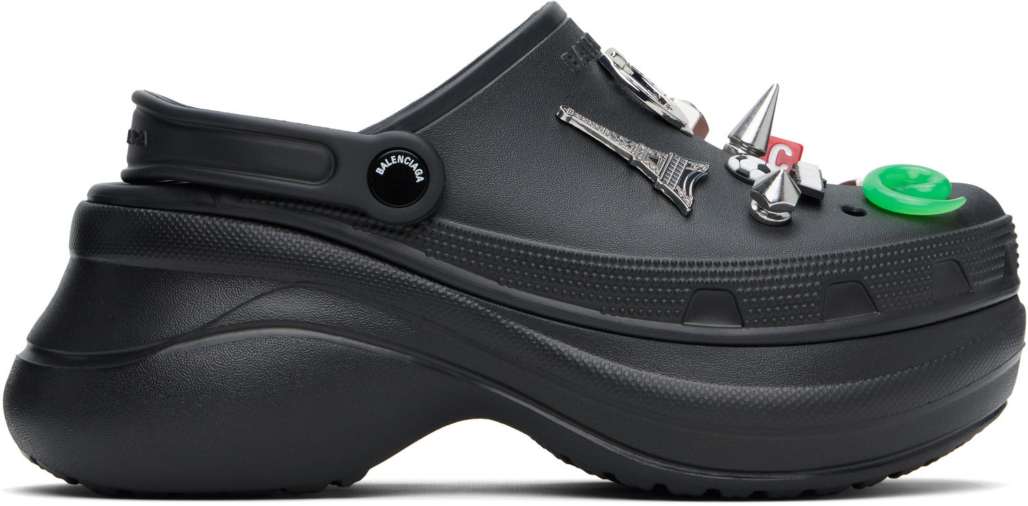 Tøj Balenciaga Balenciaga Crocs Edition Jibbitz Mules Sort | 720857W0FOY, 0
