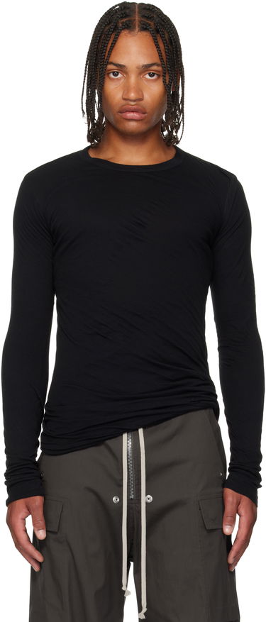T-shirt Rick Owens Rick Owens Concordians Double Long Sleeve T-Shirt Sort | RU02E1257 UCDB, 0