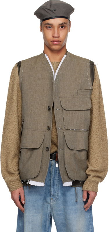 Vest Maison Margiela Maison Margiela Sleeveless Wool Vest Grå | S50FB0109 M35414, 0