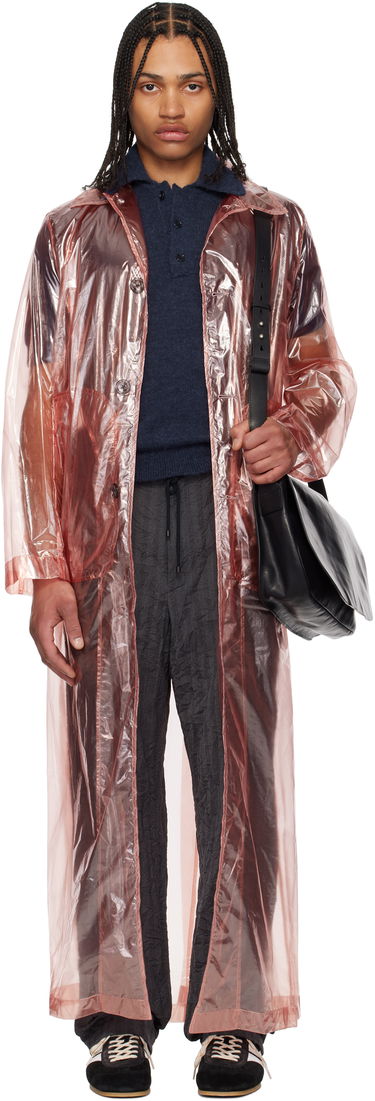 Regnfrakke Dries Van Noten Dries Van Noten Loose Fit Mac Coat Lyserød | 251-020214-1258, 0