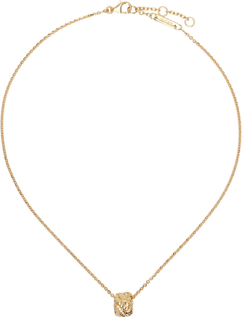Halskæde Bottega Veneta Bottega Veneta Intreccio Gold-Tone Pendant Necklace Gul | 838173 VBOB6