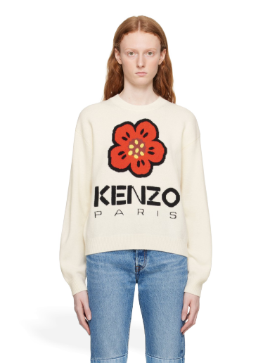 Sweater KENZO Paris Boke Flower Hvid | FD62PU4303LD