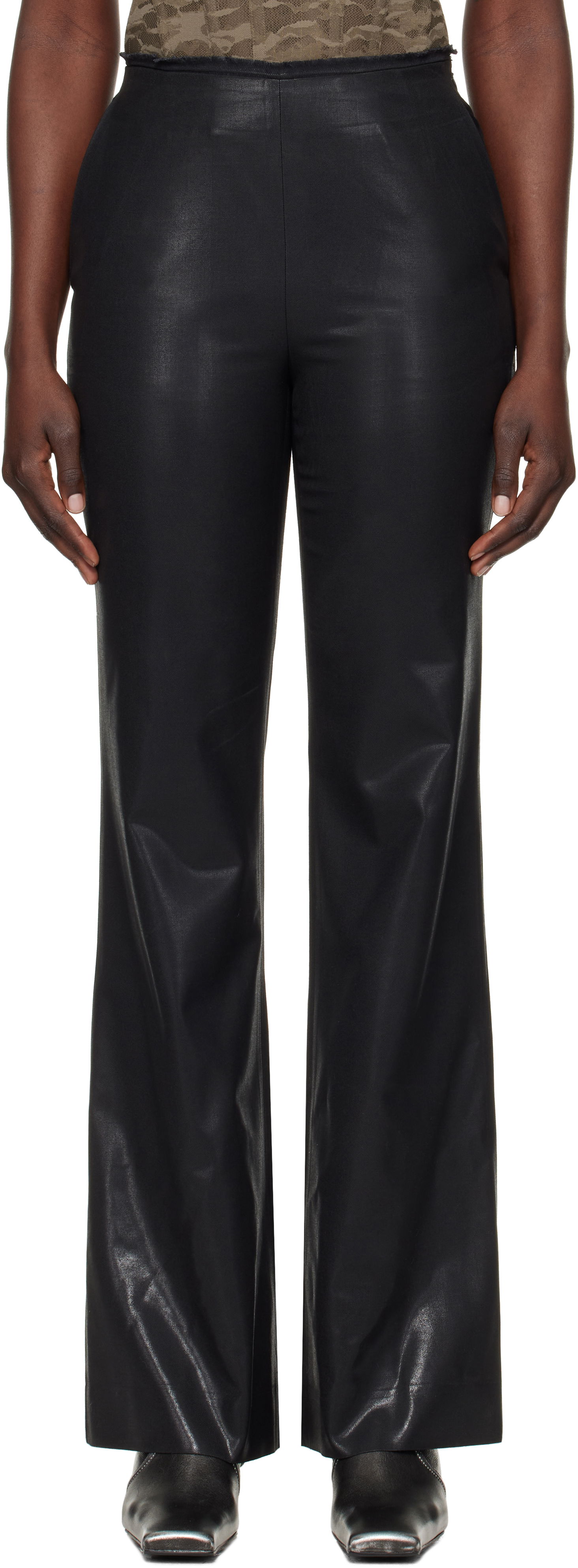 Bukser Diesel Black P-Lumys Flare Pants Sort | A16558 0NKBV, 0