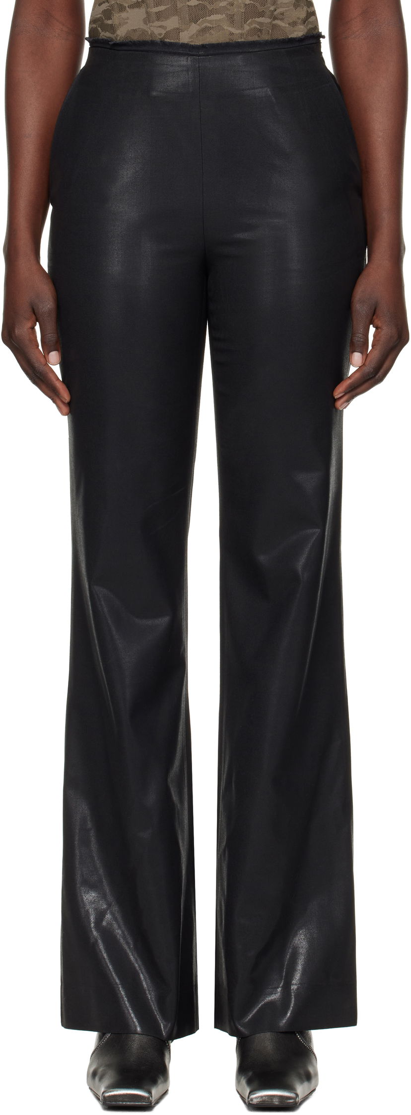 Bukser Diesel Black P-Lumys Flare Pants Sort | A16558 0NKBV
