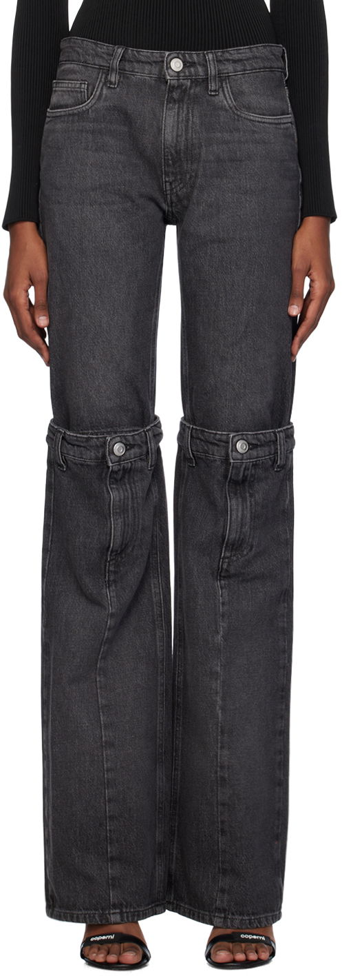 Jeans Coperni Coperni Open Knee Denim Jeans Sort | COPP55852