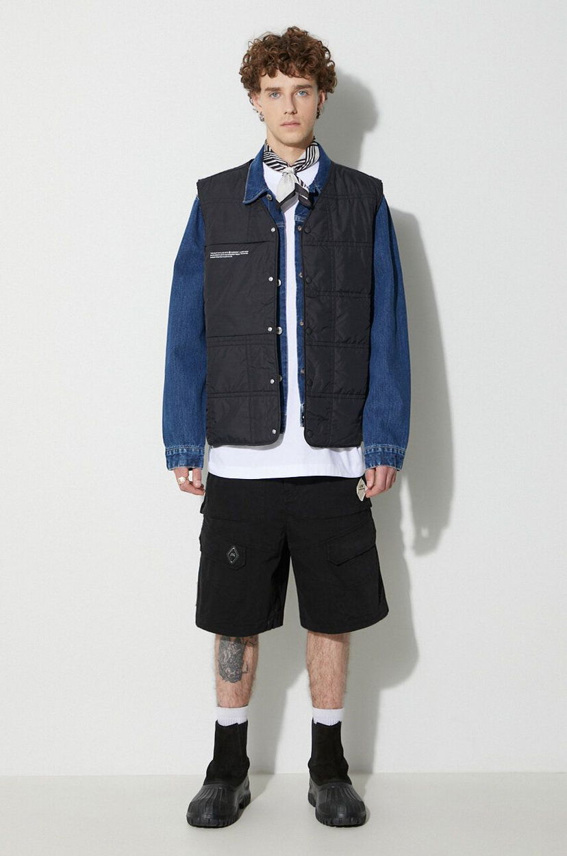 Vest PANGAIA Pangaia Quilted Vest Sort | 10000530
