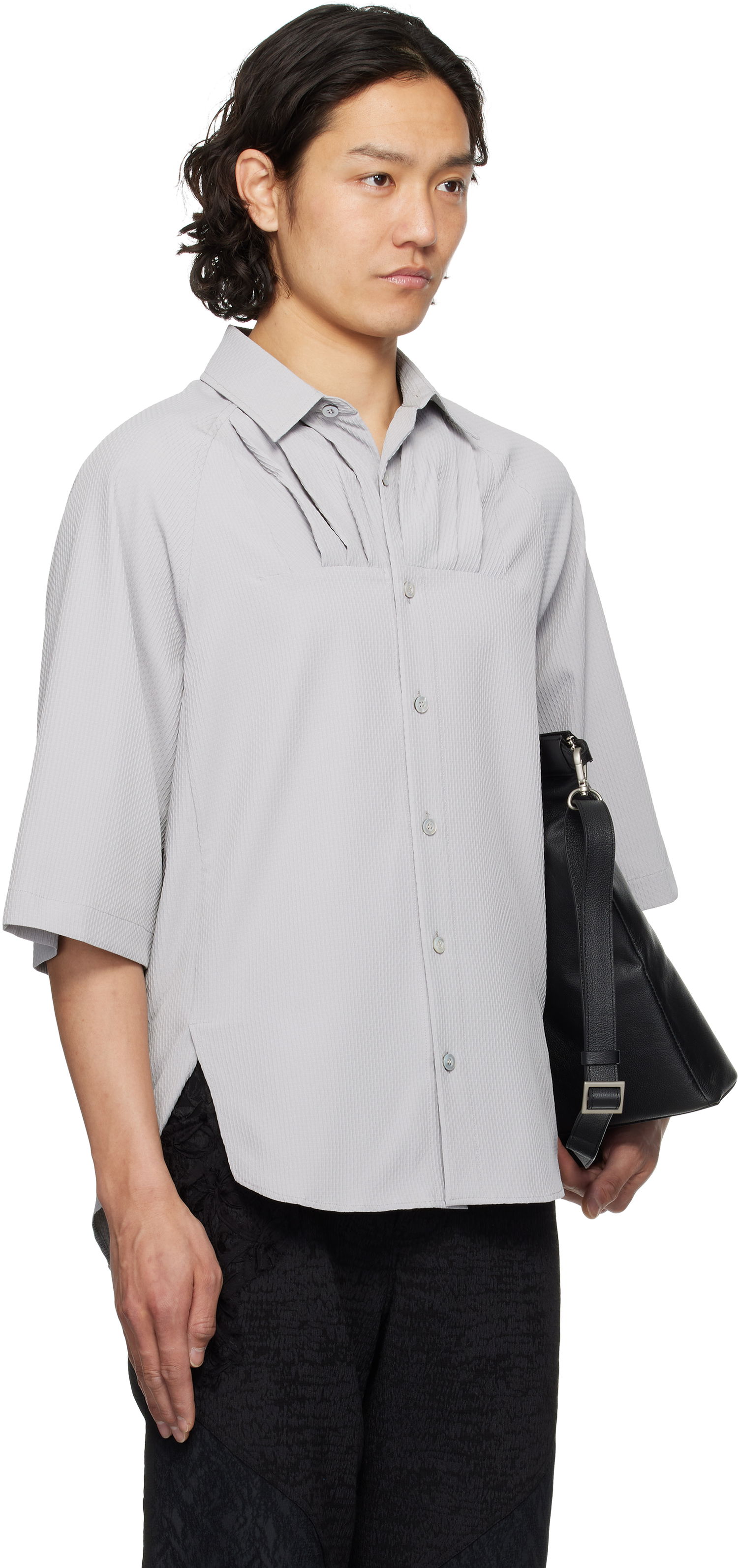 Skjorte ADER ERROR ADER error Product. 53 Pleated Shirt Grå | BO01SSSH0201GR, 1